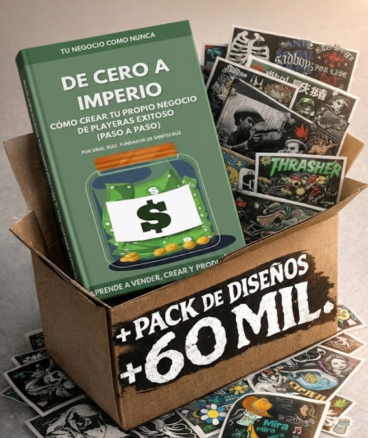 COMBO PACK +60,000 DISEÑOS + LIBRO "Cómo crear tu propio negocio de playeras exitoso"