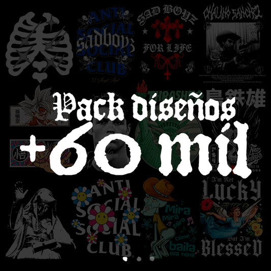 PACK DE DISEÑOS VOLUMEN 2.0 +60 MIL DISEÑOS-ACTUALIZABLE + PACK STARTER VOL 1.0