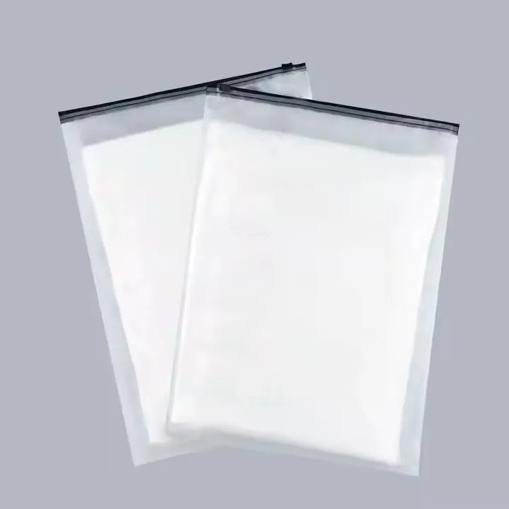 100 Bolsa Esmerilada Ropa Boutique Envio Zipper 20x25 Transparente