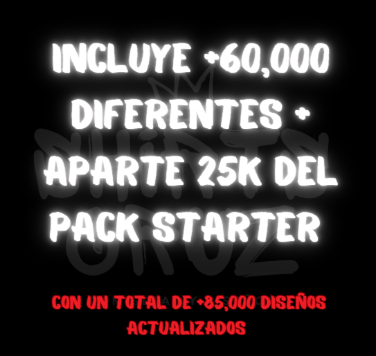 PACK DE DISEÑOS VOLUMEN 2.0 +60 MIL DISEÑOS-ACTUALIZABLE + PACK STARTER VOL 1.0
