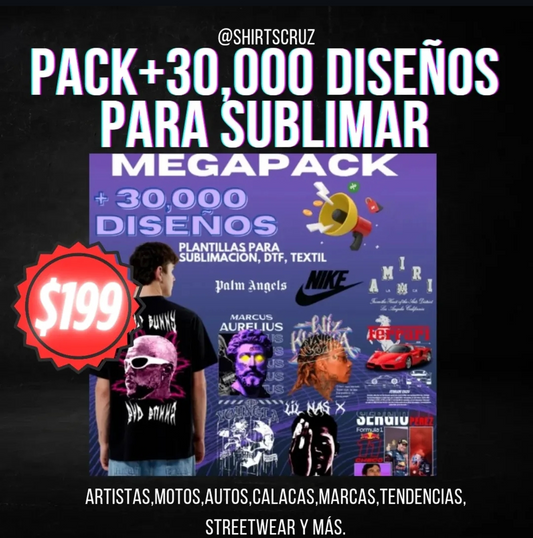 Pack Starter DTF VOL 1.0 +30,000 Diseños